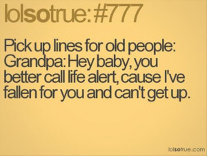 old people pick up lines