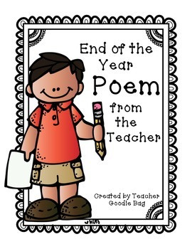 End of the Year Poem {From the Teacher}