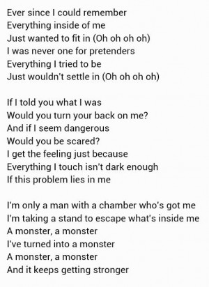 Imagine Dragons Monster Lyrics Monster ~ imagine dragons