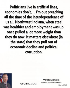 Politicians live in artificial lines, economies don't, ... I'm out ...