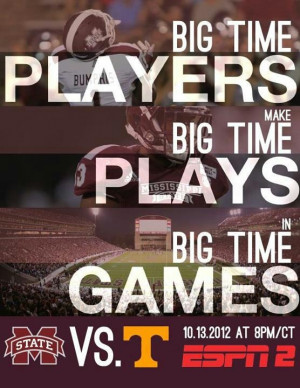 Mississippi State vs Tennessee 2012 - Big Time Players make Big Time ...
