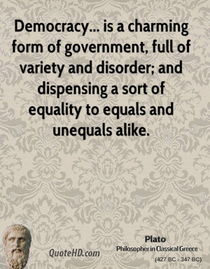 ... ; and dispensing a sort of equality to equals and unequals alike