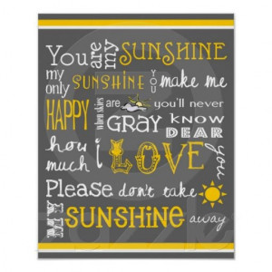 You Are My Sunshine Poster