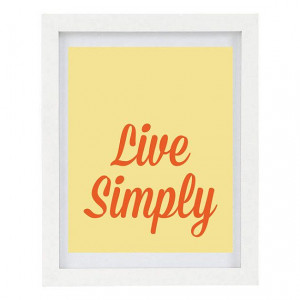 Live Simply, Inspirational Print, Happiness Quote, Positive Print ...