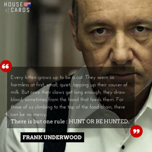 House of Cards - Frank Underwood quotes.