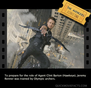 To prepare for the role of Agent Clint Barton (Hawkeye), Jeremy Renner ...