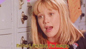 lizzie mcguire hurt tired hungry quote gif