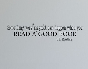 ... Read A Good Book JK Rowling Reading Library Vinyl Wall Quotes Decal