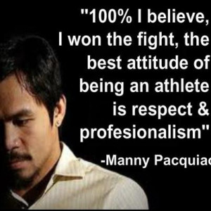 Manny Pacquiao: Respeto at Propesyonalismo
