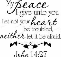 My Peace I Give Unto You Christian Wall Quotes