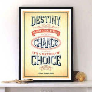 Destiny quotes Typographic print art Inspirational Print by LabNo4, $ ...