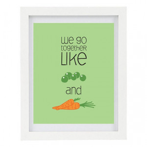 We Go Together Like Peas And Carrots (love the saying but, I hate peas ...