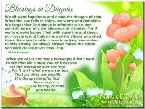 Blessings in Disguise