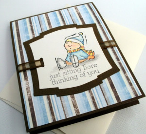 Just Sitting Here Thinking of You GREETING CARD with envelope