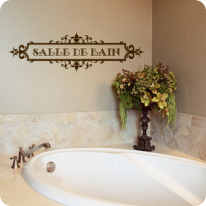 Salle De Bain (French for Bathroom) Ornately Framed Style