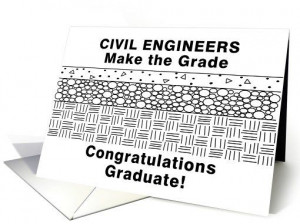 Funny Civil Engineering Graduation Card by Barthol Graphics