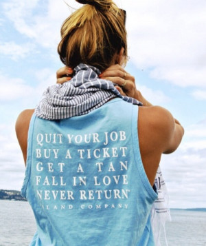 quotes tank top t-shirt travel tan tank cute blue summer life quote ...