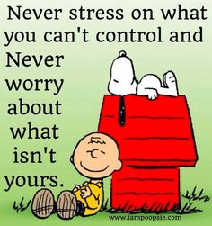 Never stress or worry quote via www.IamPoopsie.com