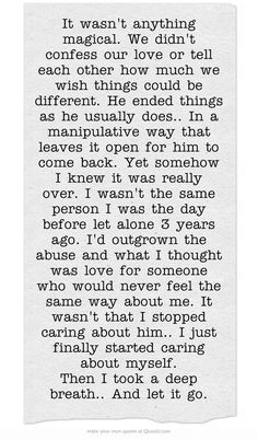 wasn't anything magical. We didn't confess our love or tell each other ...