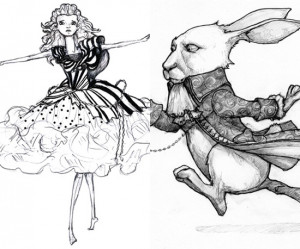 Alice in Wonderland Costume Sketches by Colleen Atwood