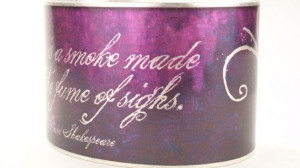 Shakespeare Quote Cuff Love Jewelry Purple Silver by accessoreads