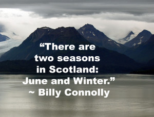 Tall mountains with winter quote