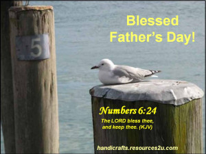 Free Christian Father's Day Card or Poster with Bible verse