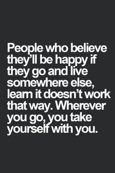 On running from yourself...