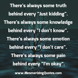 There’s always some pain behind every I’m okay