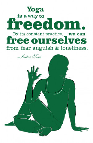 yoga freedom yoga print risograph nature poster mind body