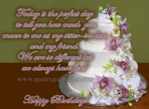 Happy Birthday Quotes for Sister in Law