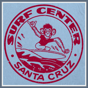 SANTA CRUZ SURF T SHIRT SURFING MONKEY VINTAGE GRAPHIC TEE DESIGN