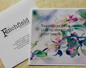 Heart - photo card, inspirational q uote, handmade greeting, apple ...