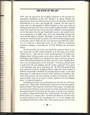 of David Markson’s copy of The State of the Art by Arthur C. Danto ...