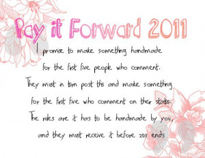 pay+it+forward+quotes | Mad About Pink: Pay it Forward 2011