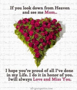 Remembering My MomIf you look Down from Heavenand see me Mom..I hope ...