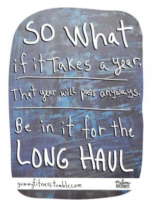 Be in it for the long haul.