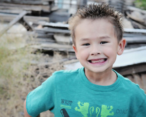 Portrait Cute Year Old Boy