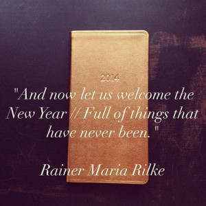 New Year inspiration from Rilke