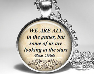 Oscar Wilde Quote Pendant - Inspira tional Quote Necklace, Oscar Wilde ...