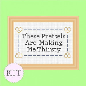 KIT Cross Stitch Seinfeld Quote by DisorderlyStitches on Etsy, $13.00