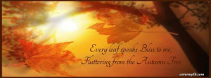 Fall Quotes Facebook Covers Bliss facebook cover