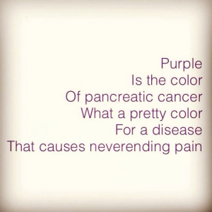 Pancreatic cancer is devastating. www.run4projectpurple.org