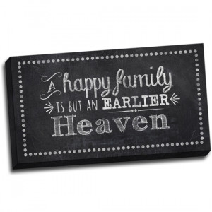 Chalk Quotes on Canvas: Family Heaven