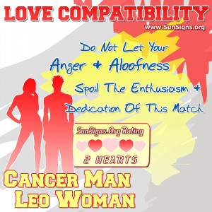 Leo Zodiac Traits Female Cancer man and leo woman love