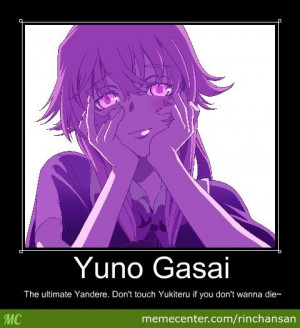 My Future Diary, Yuno Gasai is a stalker