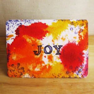 ACEO Mixed Media Joy Hand Stamped Abstract Acrylic Inks by JayHell, £ ...