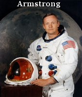 ... engaged in adiscussion with Neil Armstrong during a NASA symposium