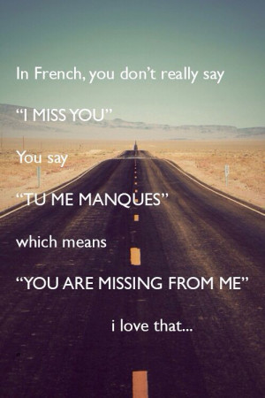 You are Missing from Me