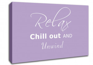 Show details for Bathroom Quote Relax Chill Out Lilac
